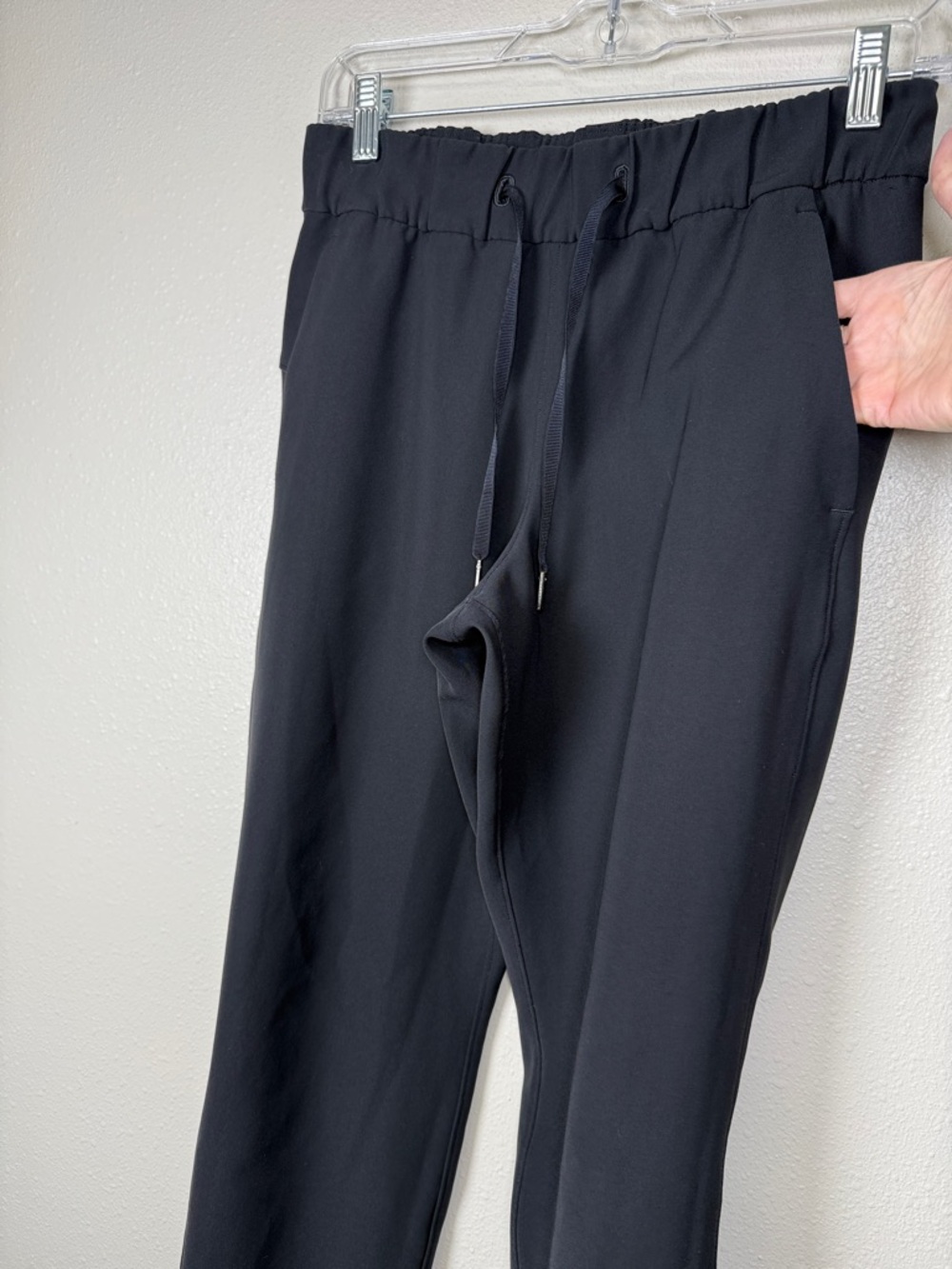 LULULEMON On The Fly Pants Size 4 Black 27” Packable Stretch Elastic Waist Read - Picture 12 of 15
